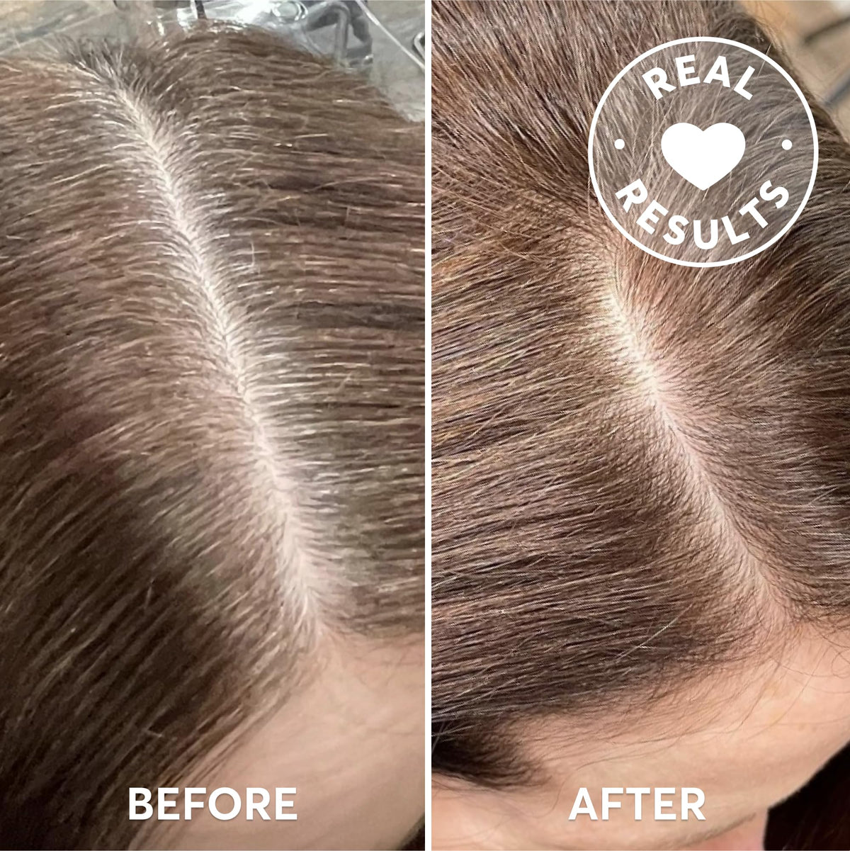 Madison Reed applying color to part line for seamless root blending