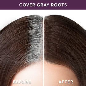 Madison Reed being applied to roots for instant gray coverage and natural look
