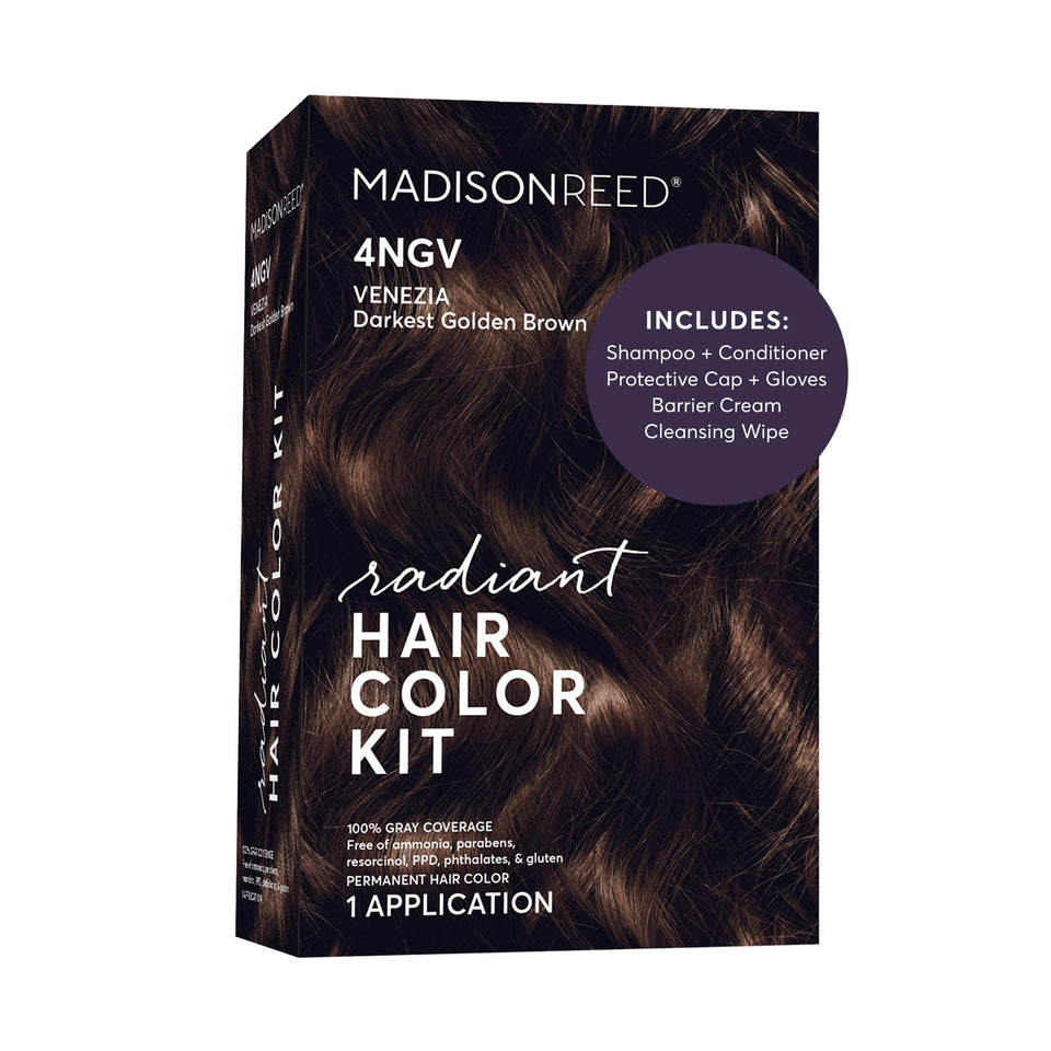 Madison Reed front box of 4NGV Venezia Brown showing packaging and shade