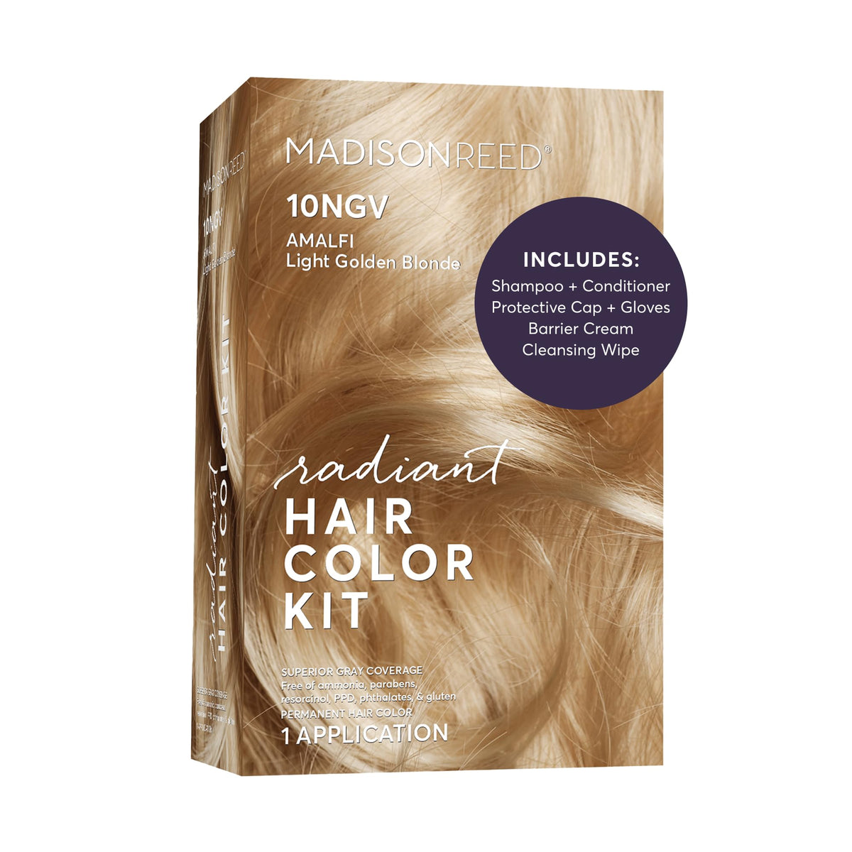 Madison Reed front box showing shade and easy at-home salon results