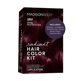Madison Reed front packaging showing Rimini Garnet and bold color