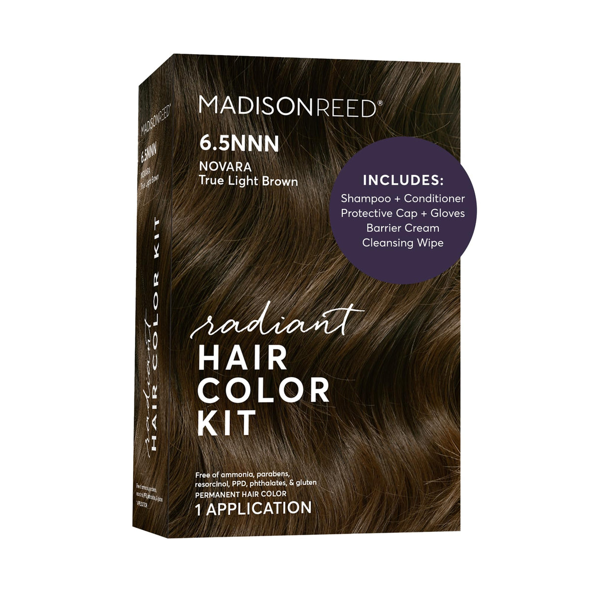Madison Reed kit front packaging showing shade label and benefits