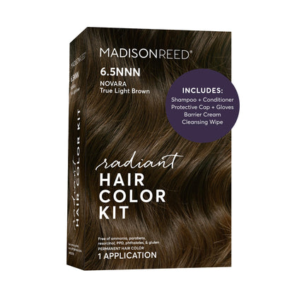 Madison Reed kit front packaging showing shade label and benefits