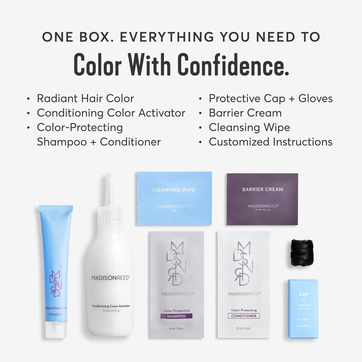 Madison Reed mixed developer and cream in bottle ready for application benefit