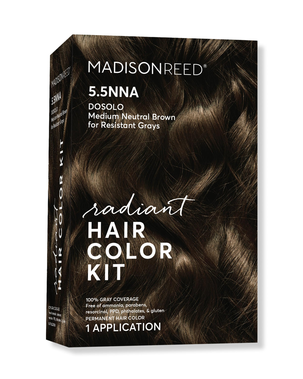 Madison Reed front packaging showing Modena Brown and coverage benefits