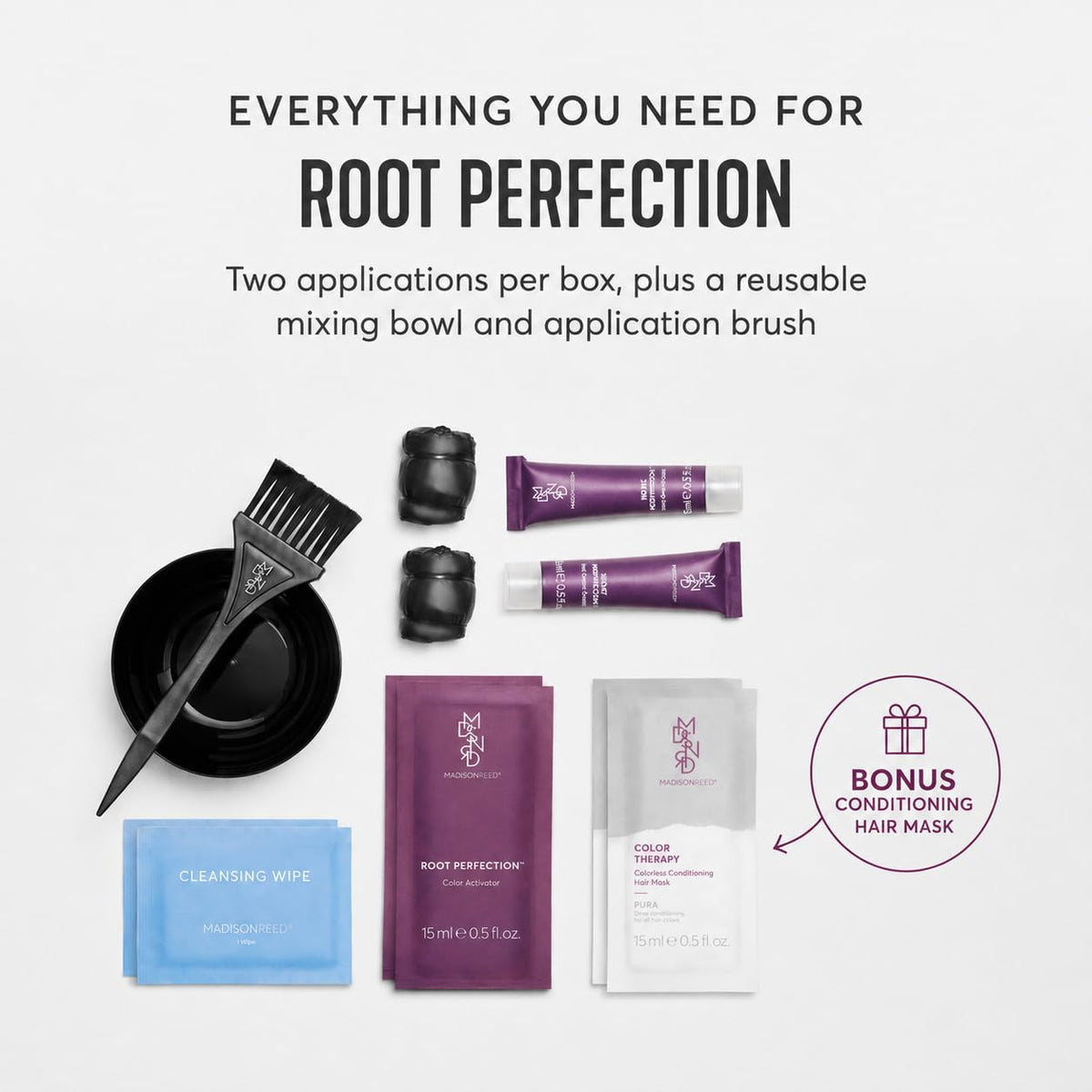 Madison Reed reusable brush and bowl close-up for precise application benefit