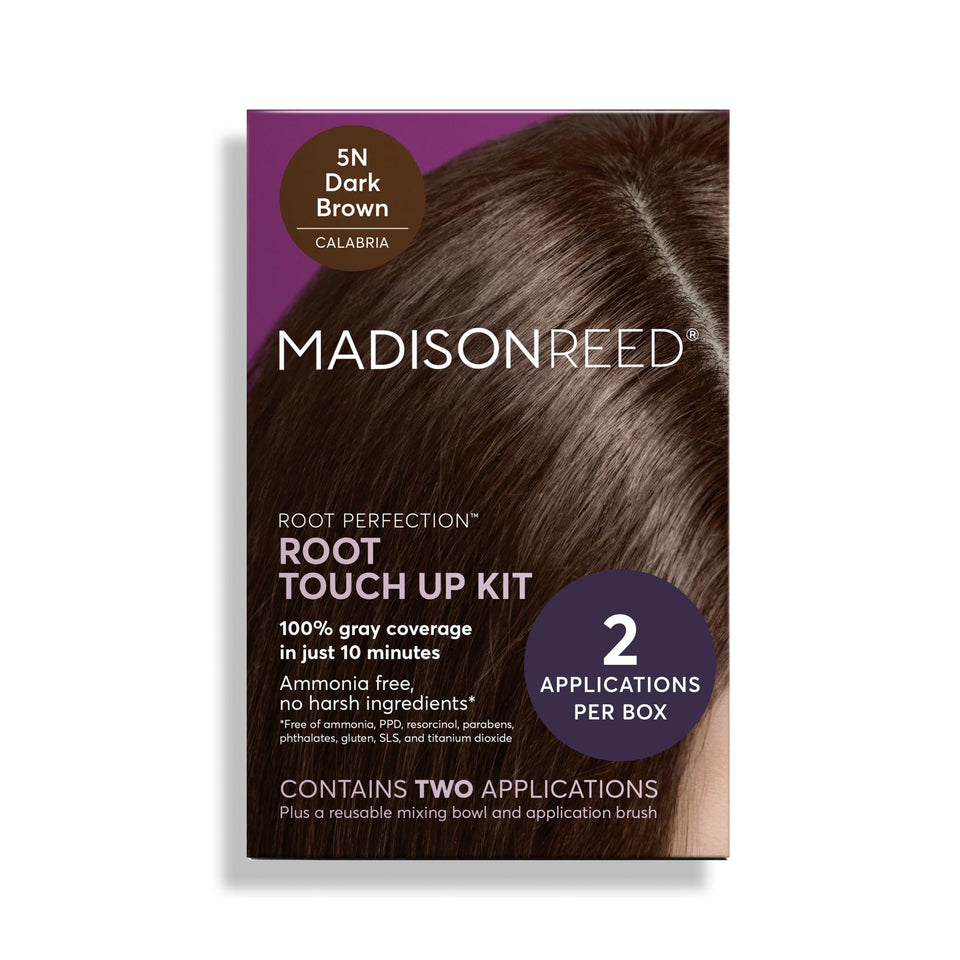 Madison Reed box front showing product name and two applications benefit