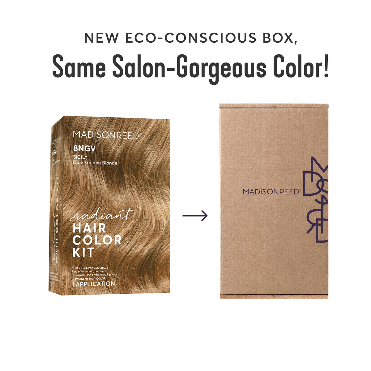 Madison Reed hair swatches with scale showing shade match and gray coverage help