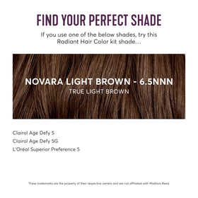 Madison Reed swatch of 6.5NNN medium brown Novara color result