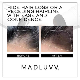 MADLUVV using refill on beard to conceal patchiness for natural density
