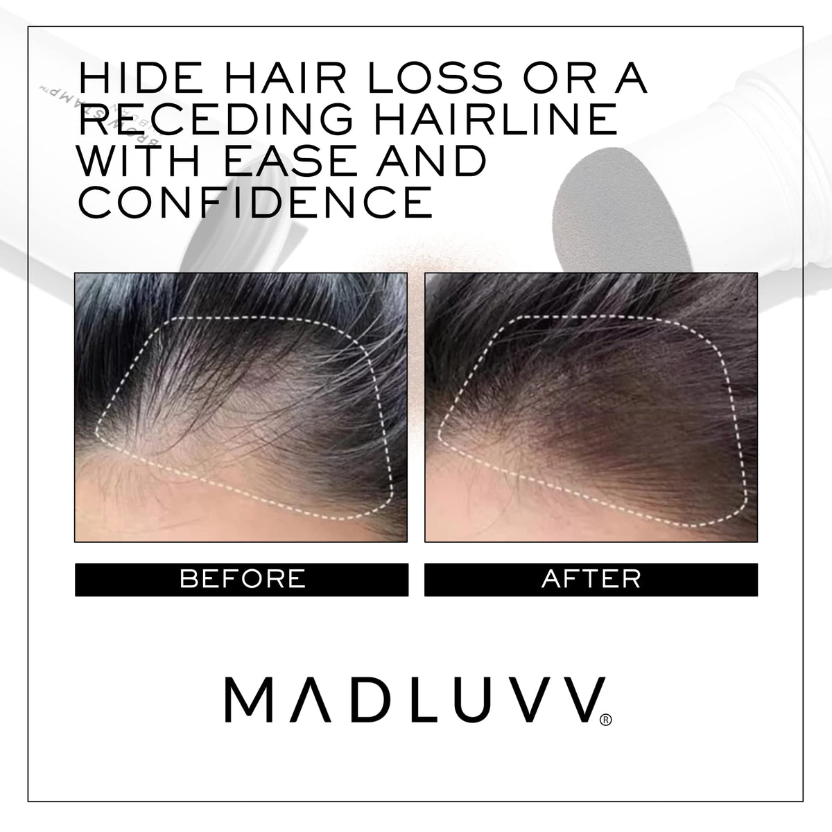MADLUVV beard touch-up application showing discreet coverage and confidence