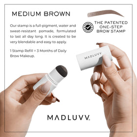 MADLUVV refill with cap closed highlighting compact travel-friendly benefit