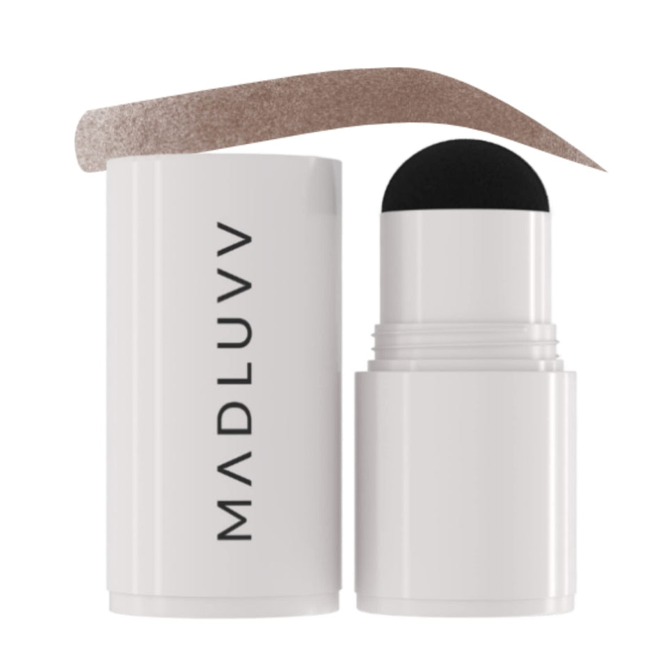 MADLUVV refill front view showing medium brown applicator for quick brow touch ups