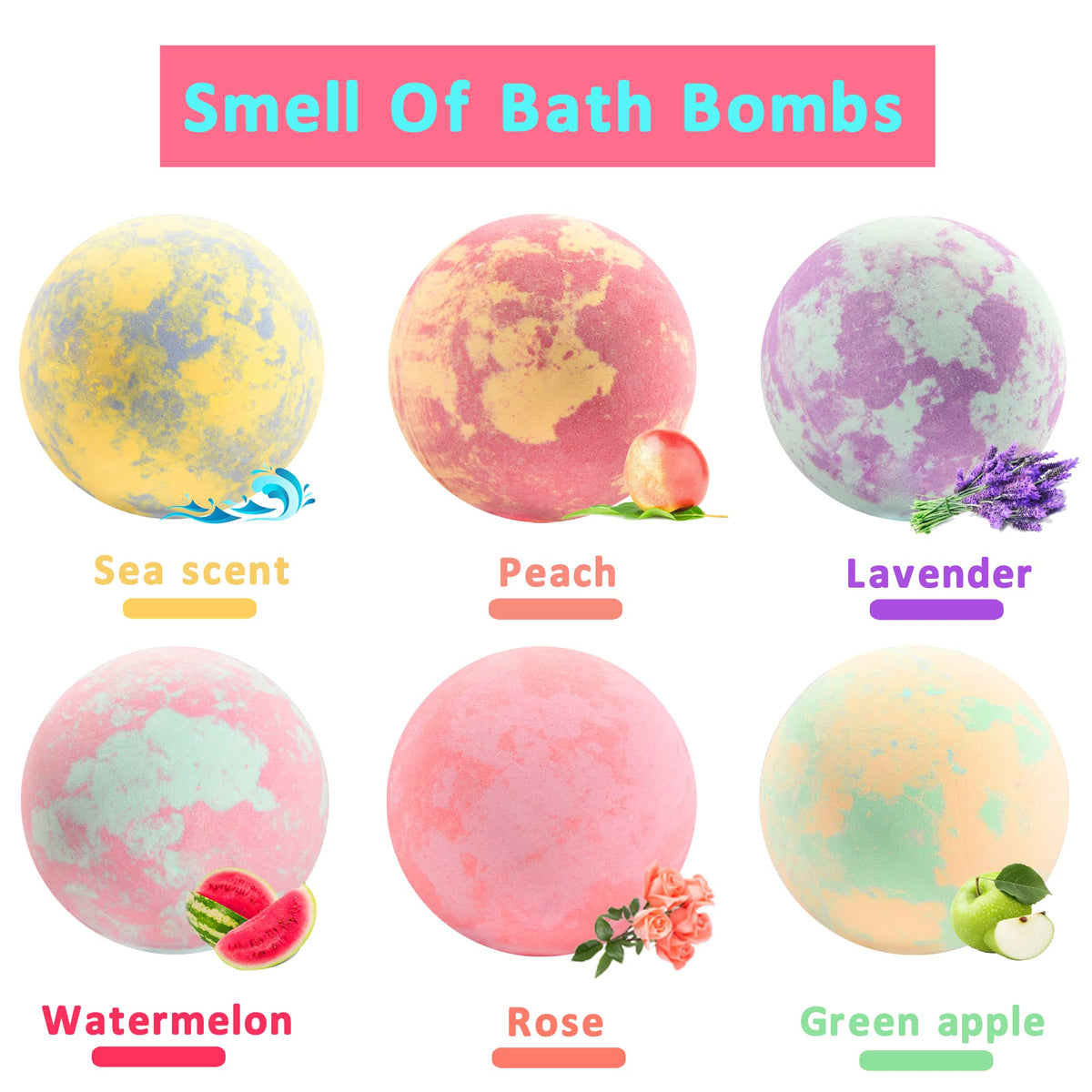 MADO close-up texture of fizzing bomb showing gentle grain and color