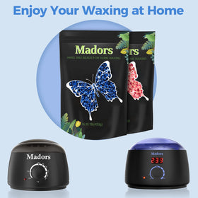 Madors legs before and after comparison, showing smoother skin and reduced regrowth