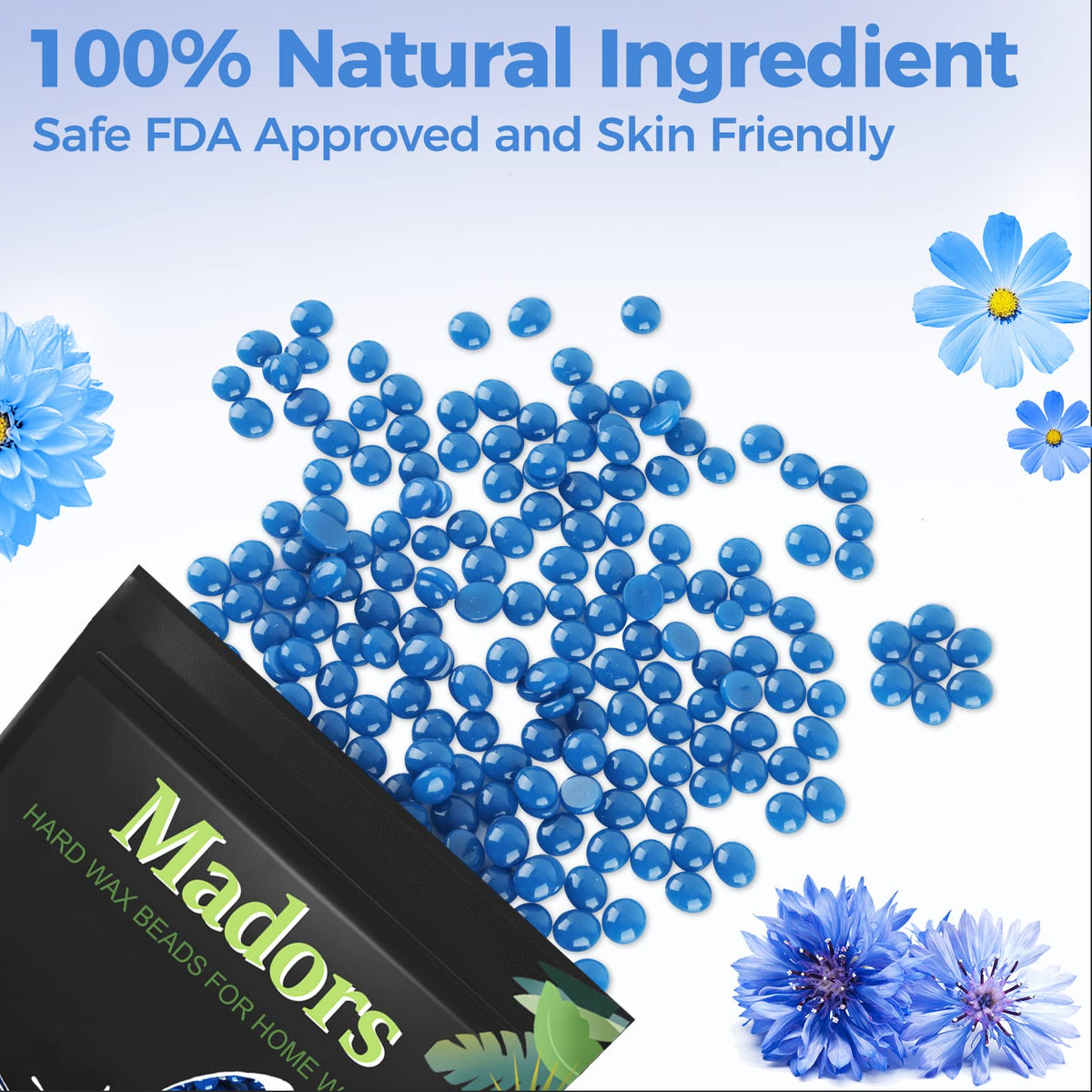 Madors melted wax in warmer, demonstrating ready-to-use consistency for safe application