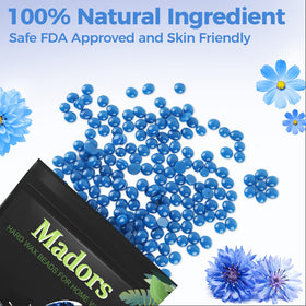 Madors melted wax in warmer, demonstrating ready-to-use consistency for safe application