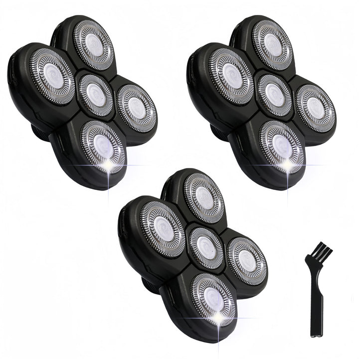 MAEATHOO front packaging showing three replacement heads and cleaning brush, restores shaver performance