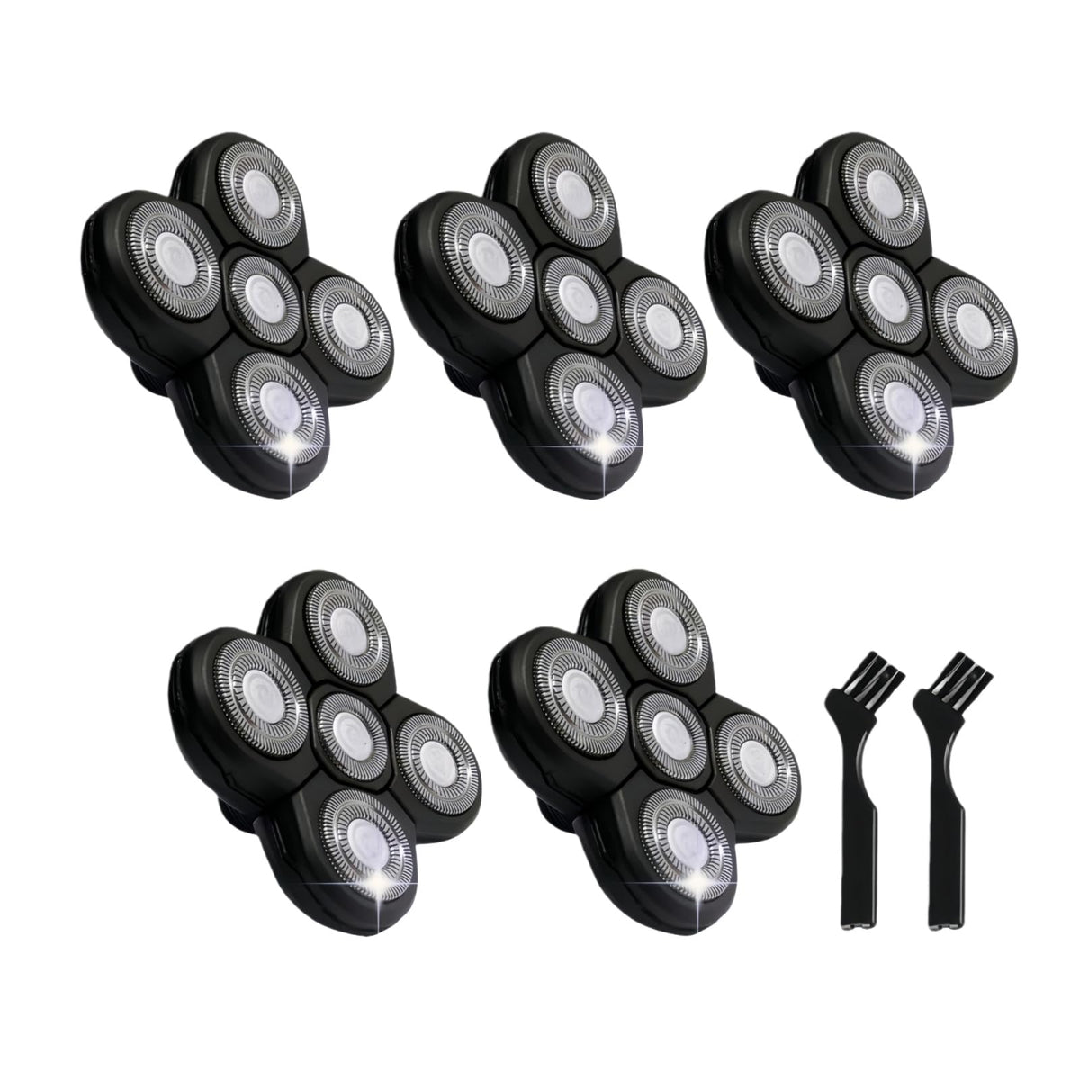 MAEATHOO front view replacement blades showing all five heads and clean design benefit