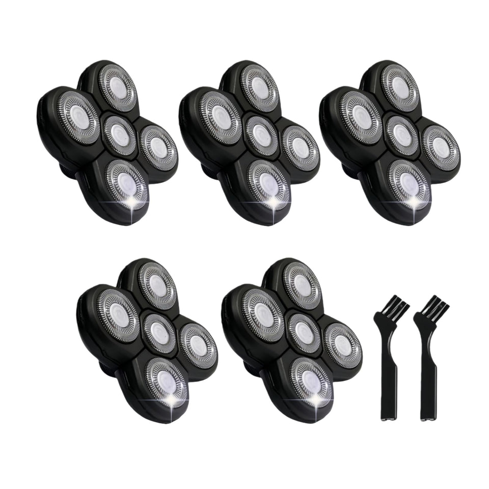 MAEATHOO front view replacement blades showing all five heads and clean design benefit