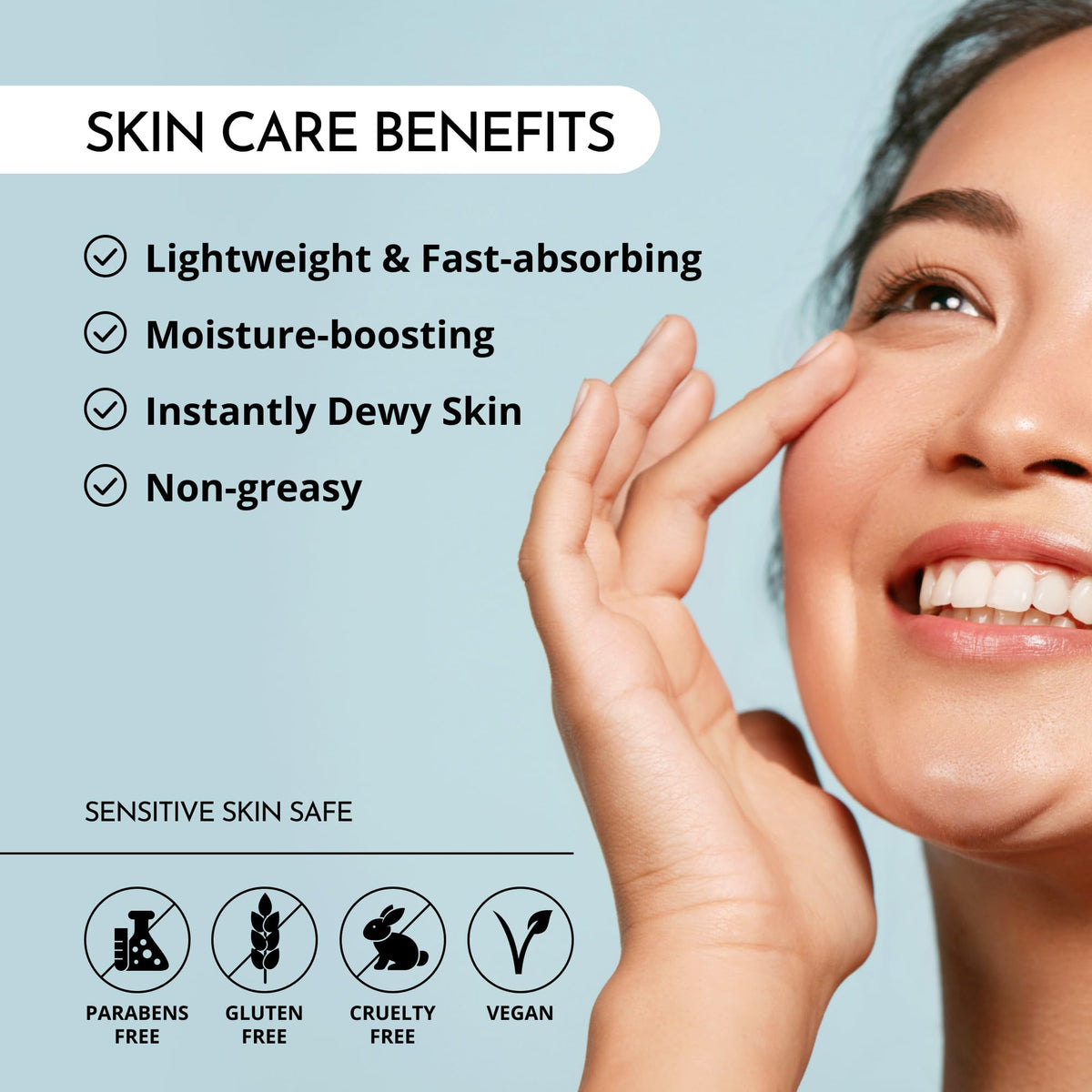 MAELOVE gel texture close-up highlighting fast absorption benefit