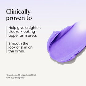 MAËLYS being applied to upper arm showing targeted smoothing benefit
