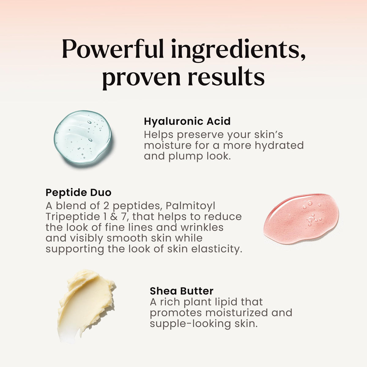 MAËLYS bottle beside meadowfoam seeds and shea for ingredient-focused benefit