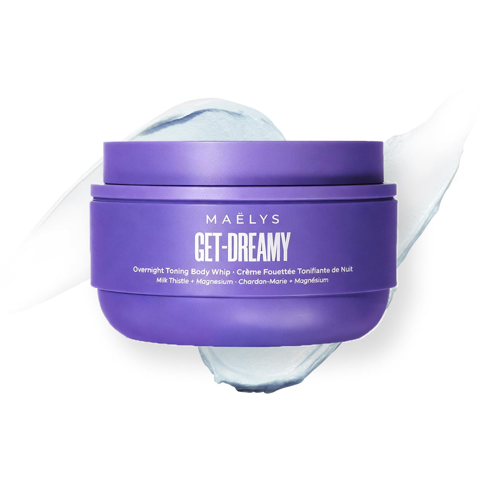 MAËLYS front jar view showing product and easy-to-apply whipped texture benefit