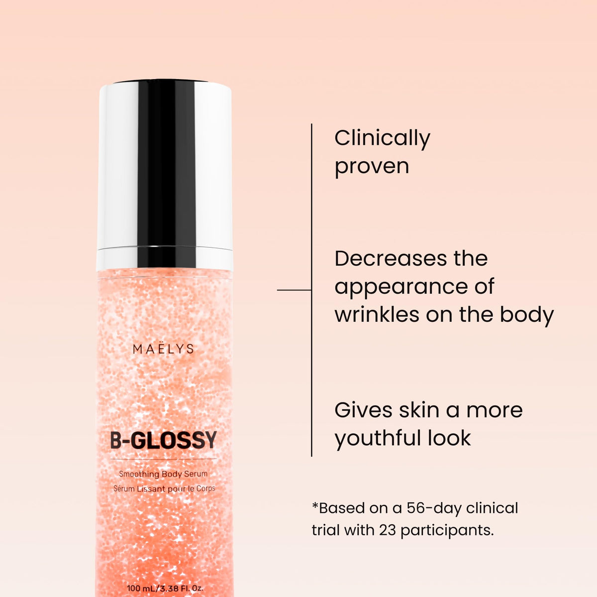 MAËLYS pump close-up highlighting dispenser for controlled, mess-free application