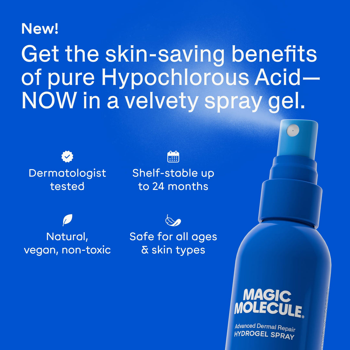 Magic Molecule close-up of silky hydrogel texture for quick absorption