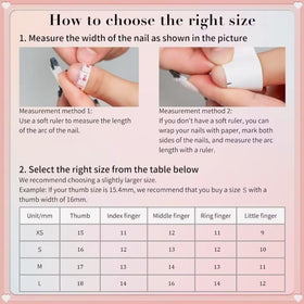 MAGLFELL Size S press-on nails fitted on hand demonstrating comfortable fit