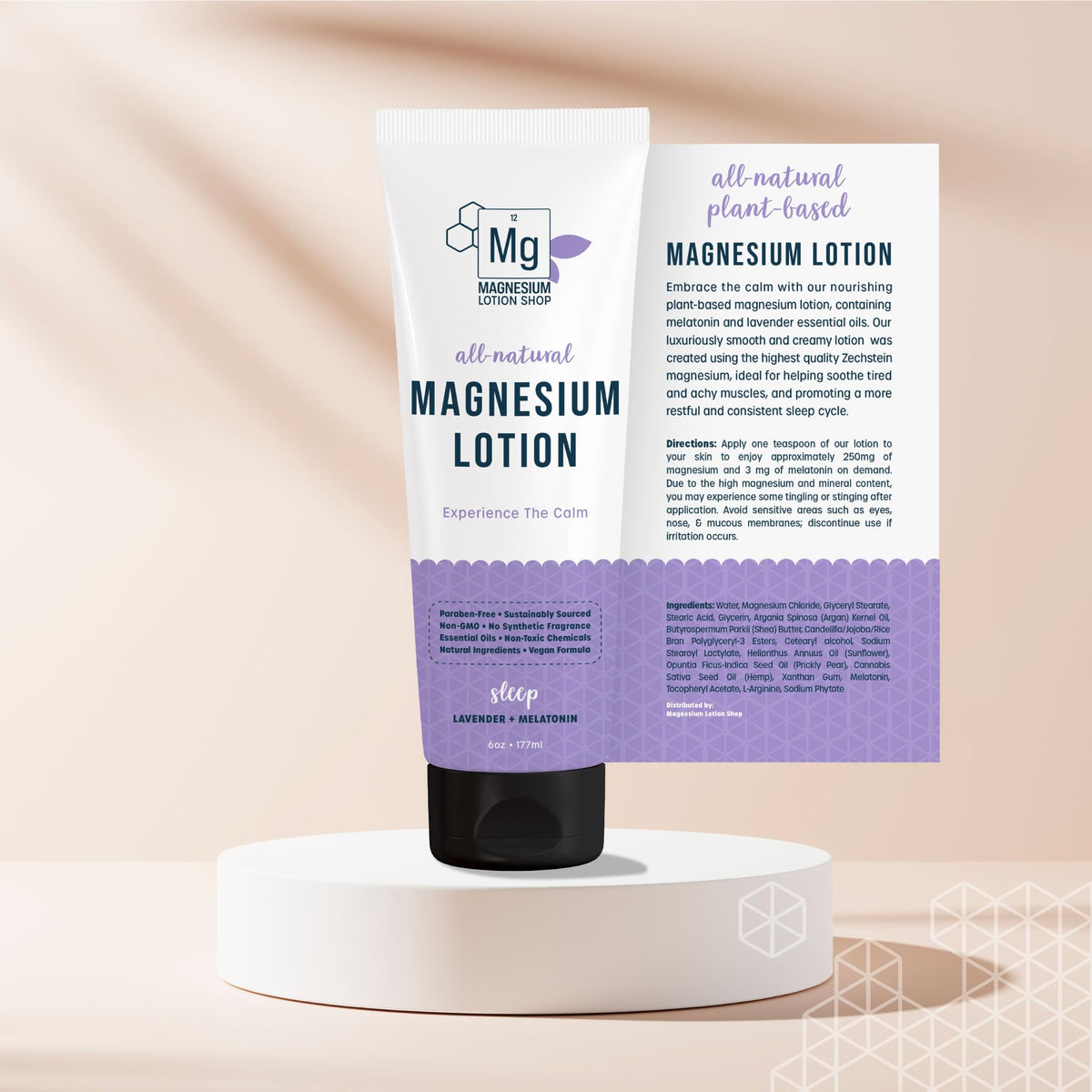 Magnesium Lotion Shop applying lotion to feet to demonstrate soothing nightly routine