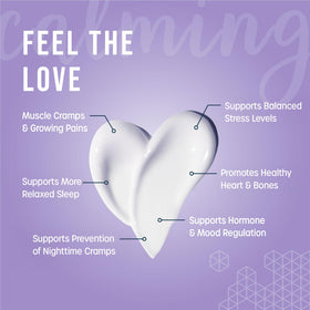 Magnesium Lotion Shop creamy lotion texture in hand illustrating quick absorption