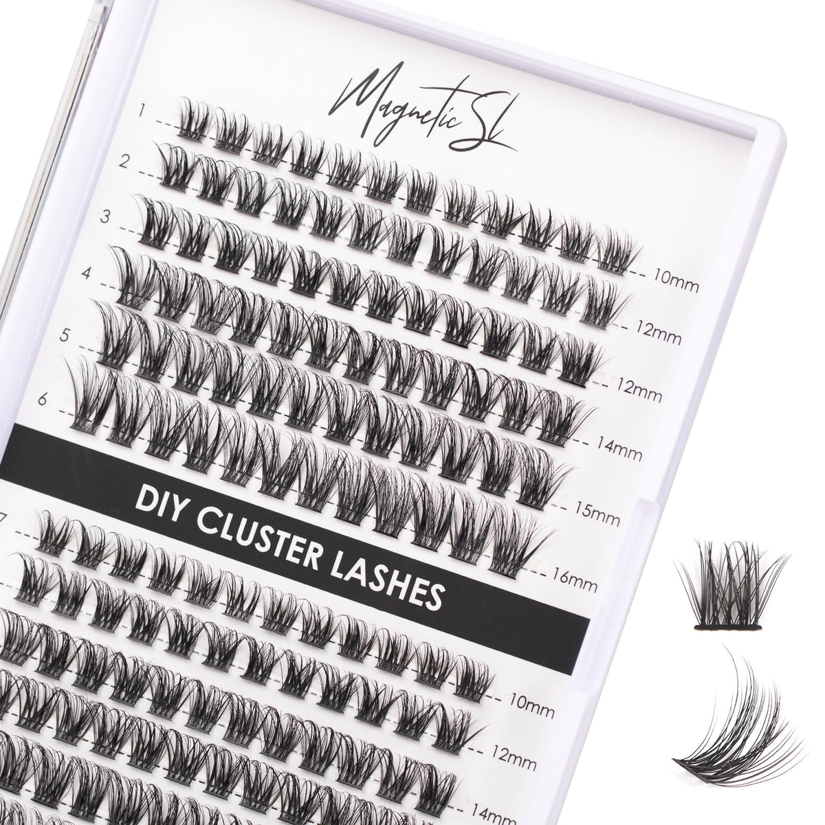 Magnetic SL front packaging showing 144-cluster tray and benefits