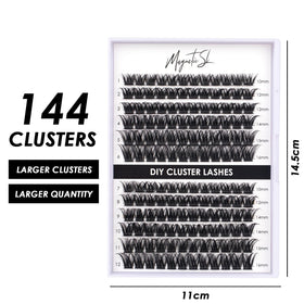 Magnetic SL close-up of lash cluster band highlighting soft matte fibers for natural blending
