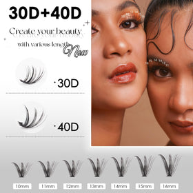 Magnetic SL lashes applied during makeup routine showing instant volume benefit