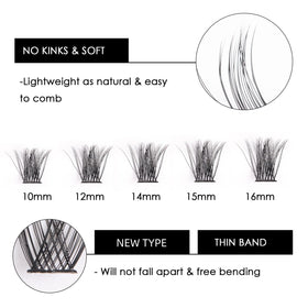 Magnetic SL mixed lengths layout displays 10–16mm variety for custom styling