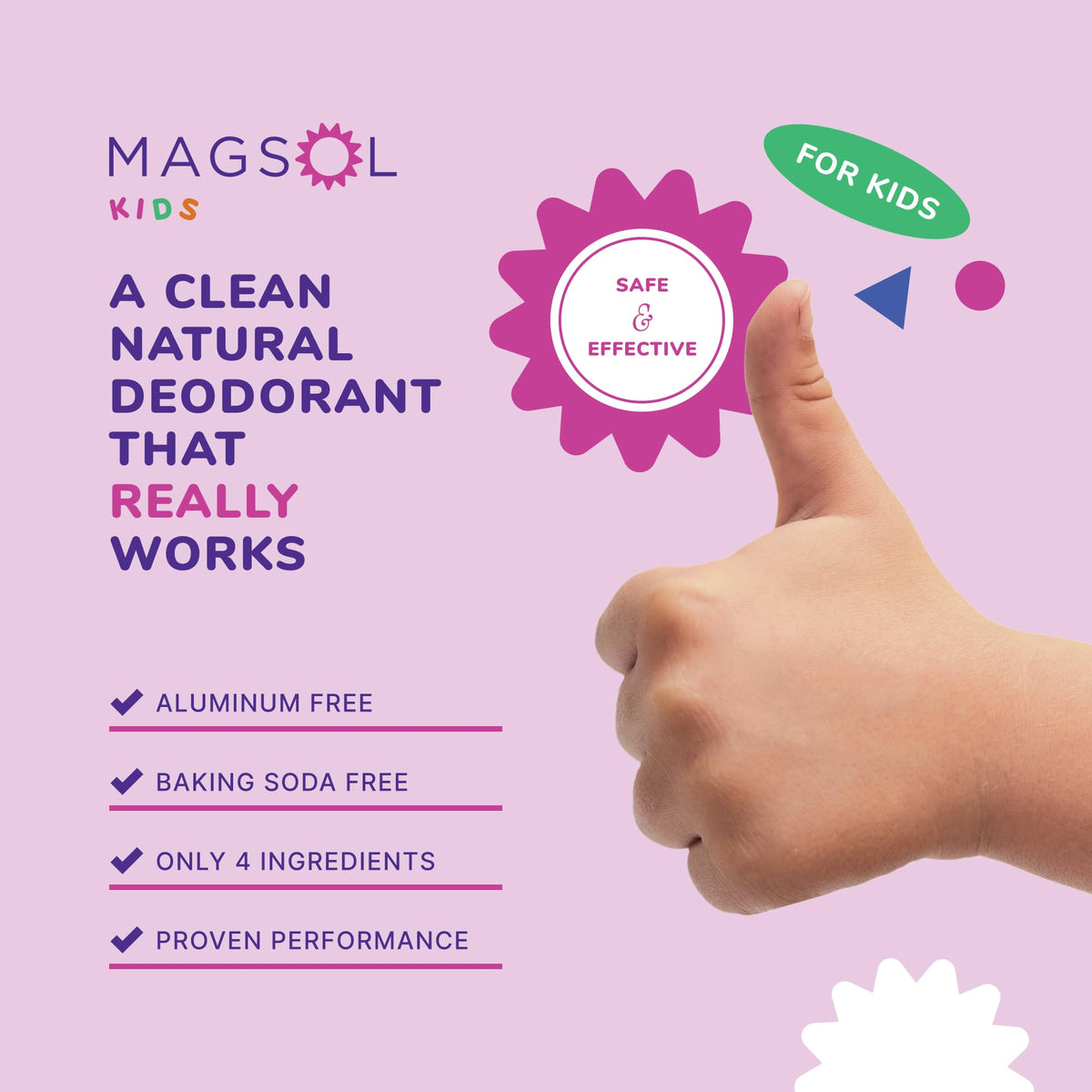 MagSol Organics angled label close-up highlighting key ingredients and reassuring clarity benefit