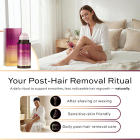 Maia Kaia applied to leg to soothe post-hair-removal skin