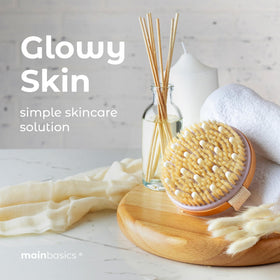 MainBasics brush drying on rack indicating easy cleaning and long life benefit