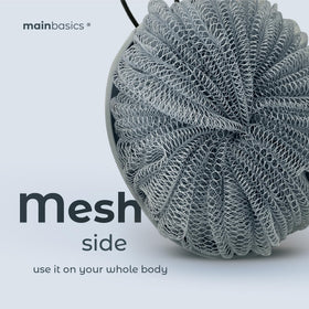 MainBasics exfoliator texture close-up for effective dead-skin removal
