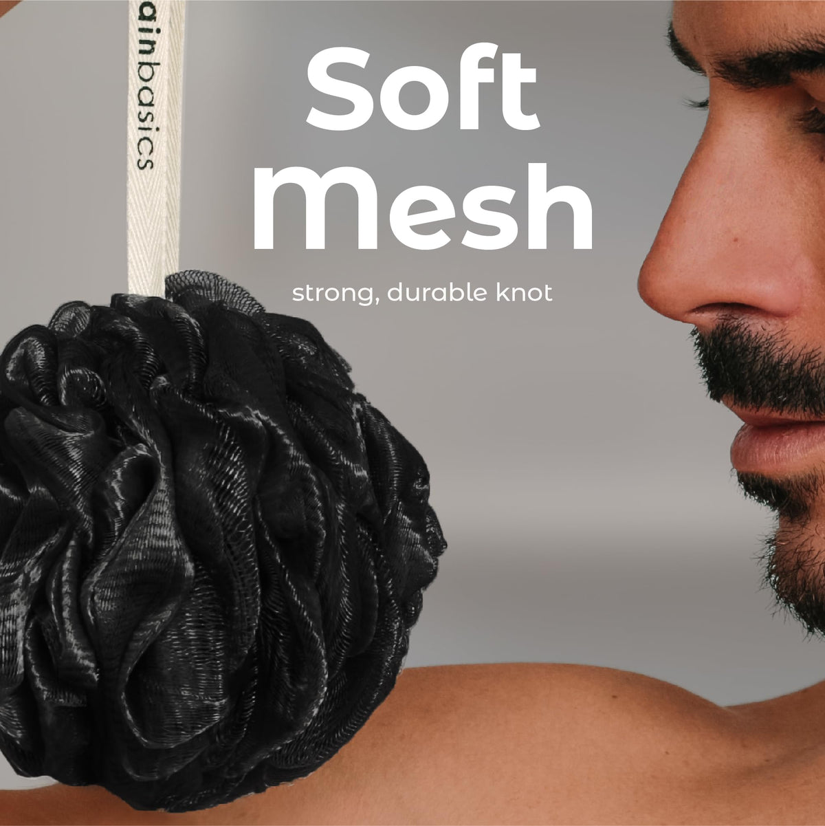 MainBasics hanging loop and reinforced knot that promote quick drying