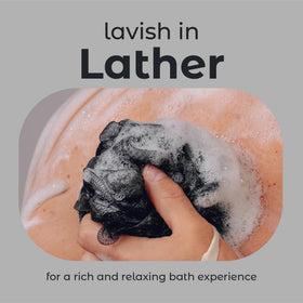MainBasics lather demonstration producing rich foam to save body wash