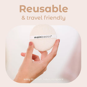 MainBasics pad creating lather with cleanser to boost foam and improve cleansing efficacy
