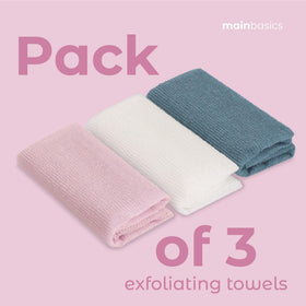 MainBasics three folded towels displayed to highlight rotation and gifting convenience