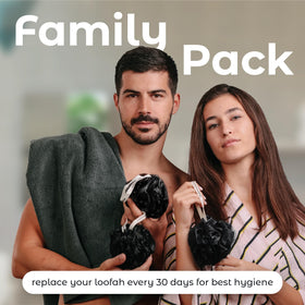 MainBasics single pouf packed in toiletry bag for easy travel convenience