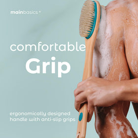 MainBasics next to a hand showing scale and comfortable handle length