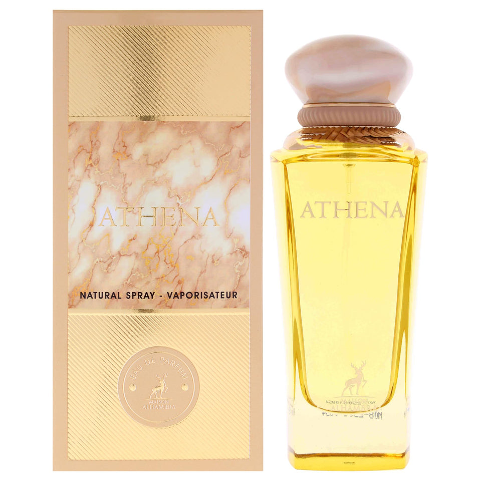 Maison Alhambra Athena front bottle showing elegant design and modern luxury