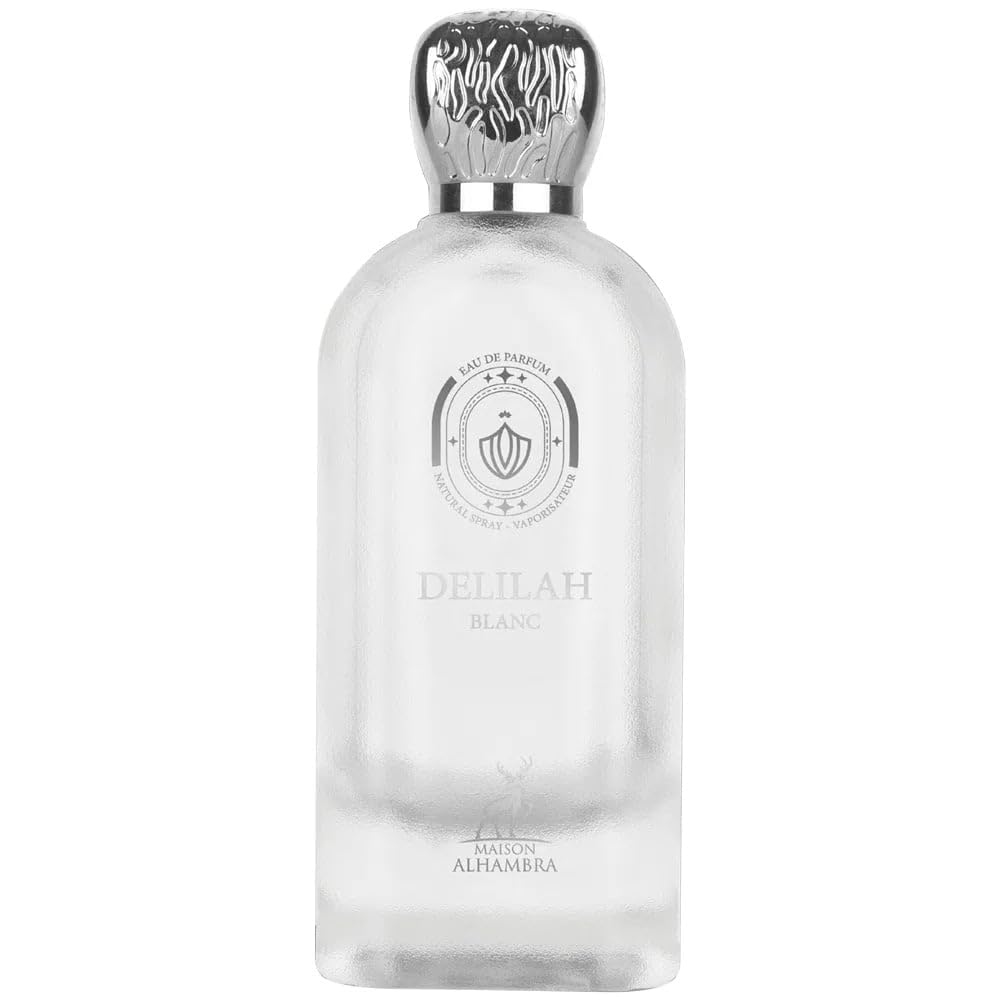 Maison Alhambra Delilah Blanc front bottle view showing elegant design and gift-ready appeal
