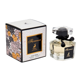 Maison Alhambra Florence close-up bottle detail highlighting cap and glass texture for luxury feel
